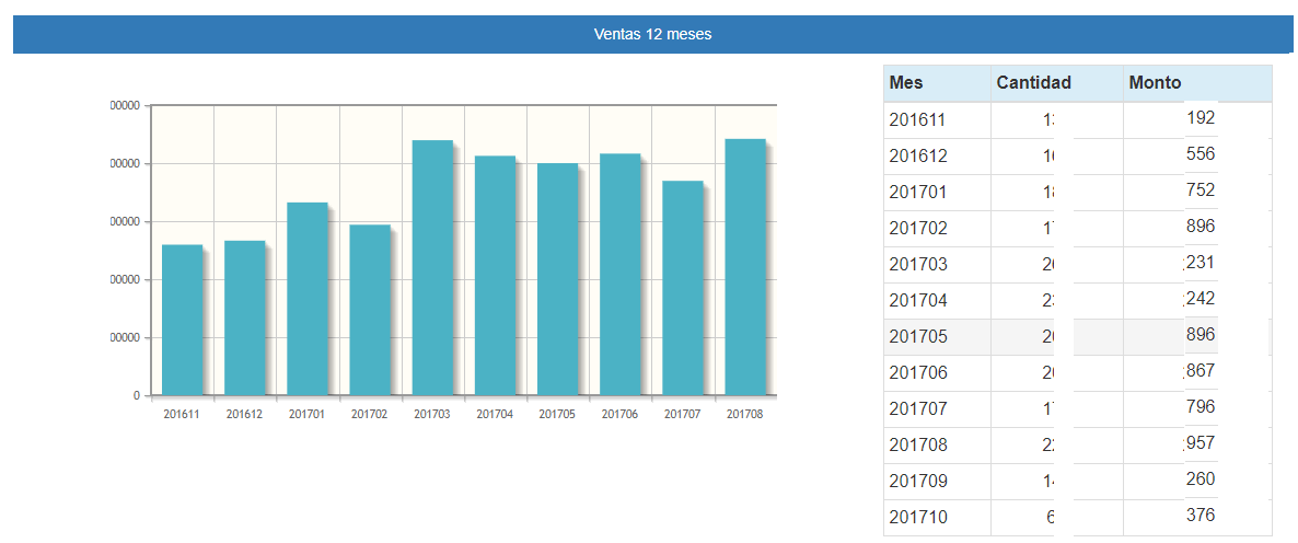 Ventas 12 meses