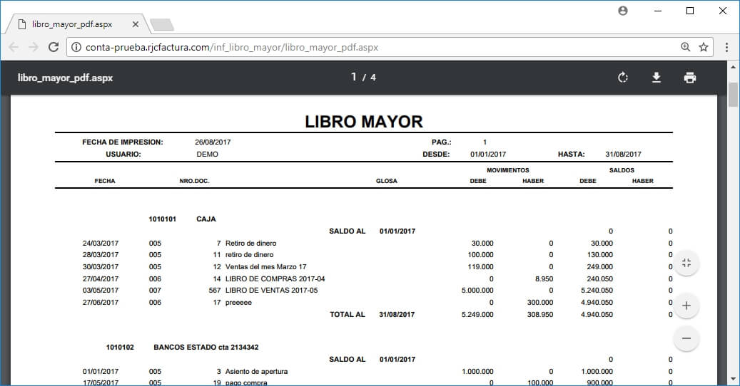 libro mayor